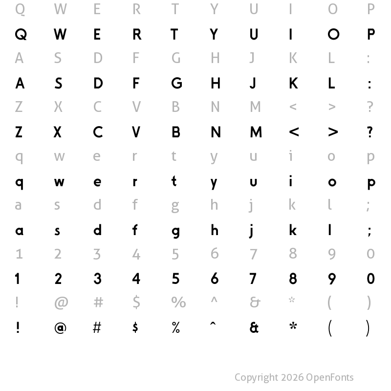 Character Map of Drogowskaz Medium