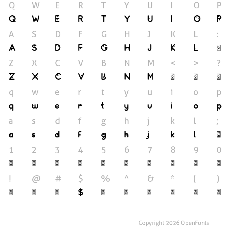 Character Map of Drops Regular