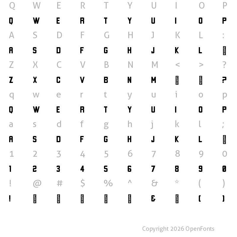 Character Map of Drunk Tank Round