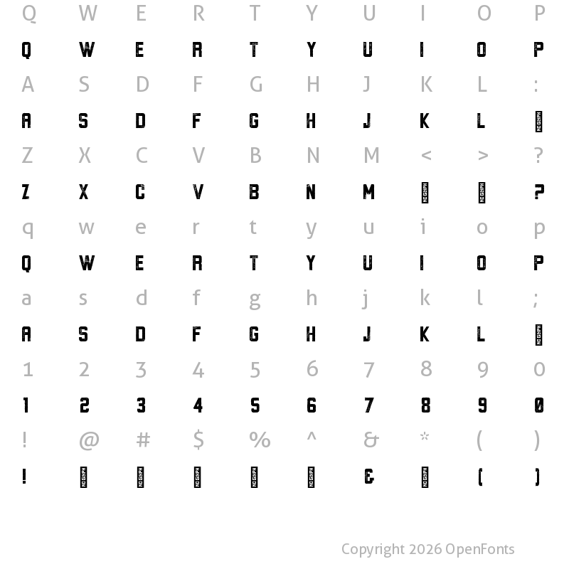 Character Map of Drunk Tank Stressed Out