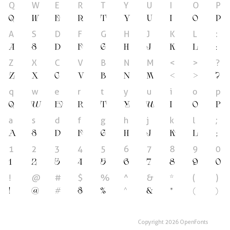 Character Map of DRUZHOK Regular