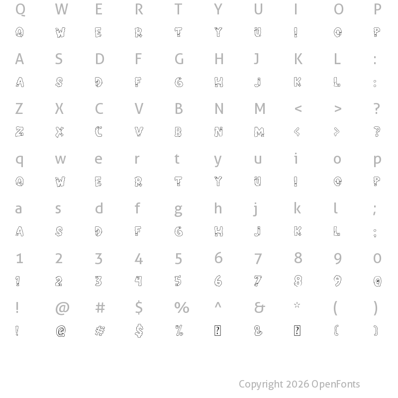 Character Map of Dr.Ziemboz 2 Regular