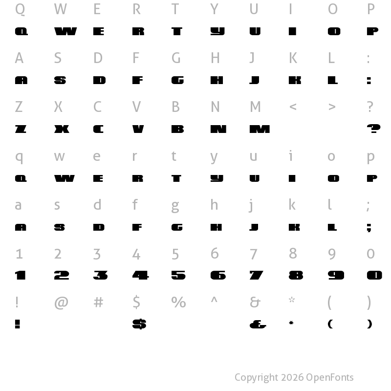 Character Map of DS Poster Regular
