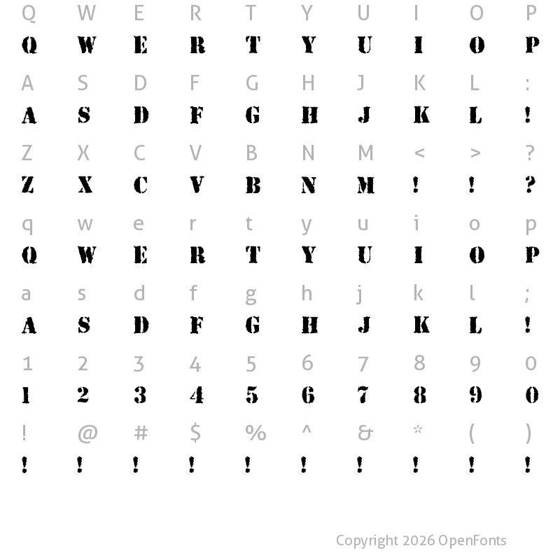 Character Map of Due Date Regular