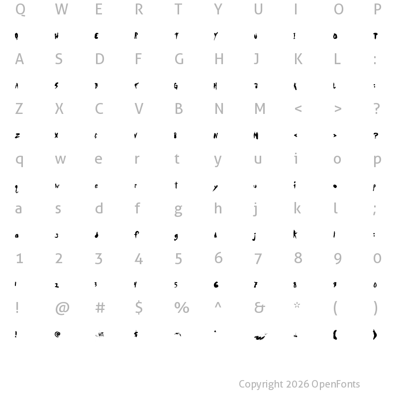Character Map of DuerTWOo Regular