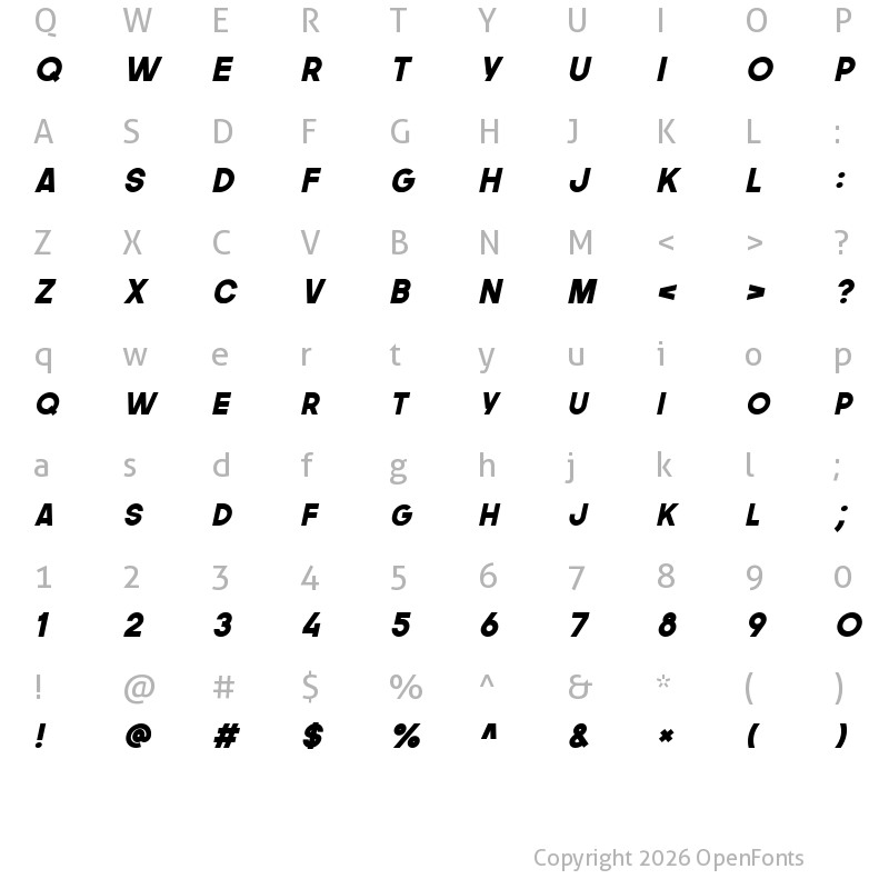 Character Map of Duldolar Regular
