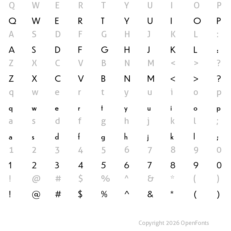 Character Map of Dunbar Low Book