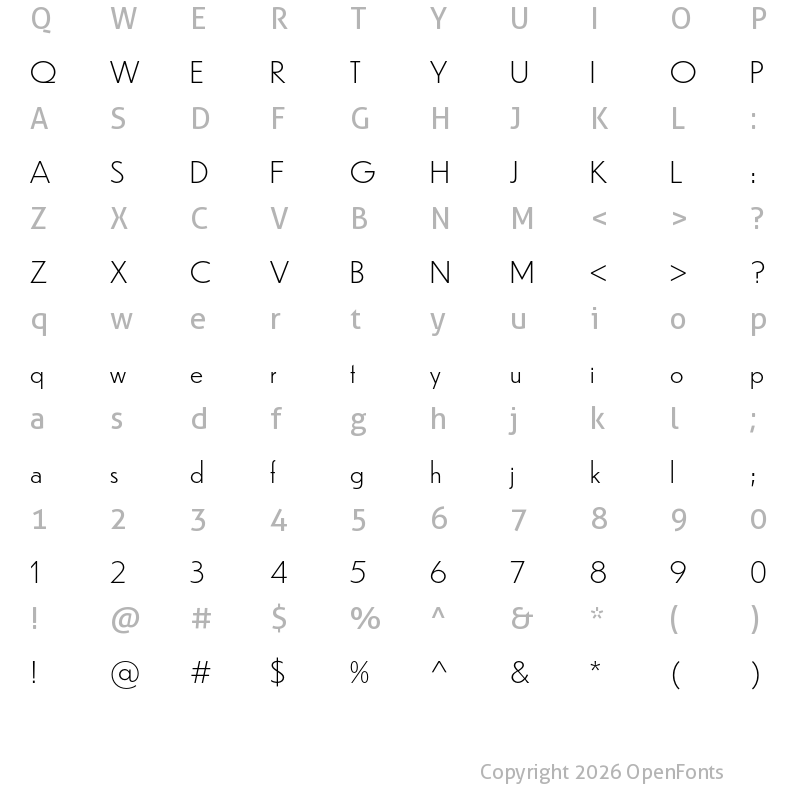 Character Map of Dunbar Low Light