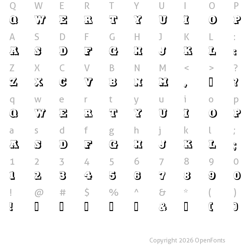 Character Map of Duo Licht Regular