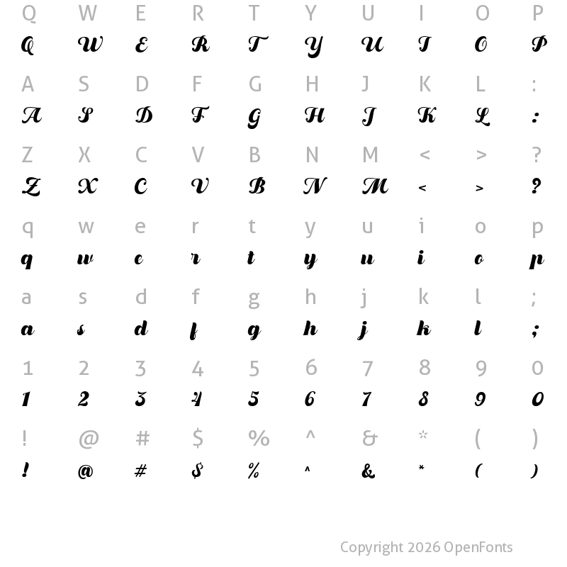 Character Map of Dustland Regular