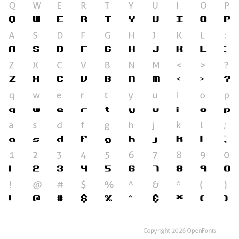 Character Map of Dynamic BRK Normal