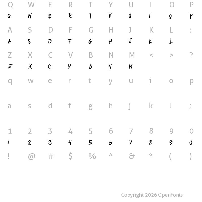 Character Map of EAGLE DARK Regular