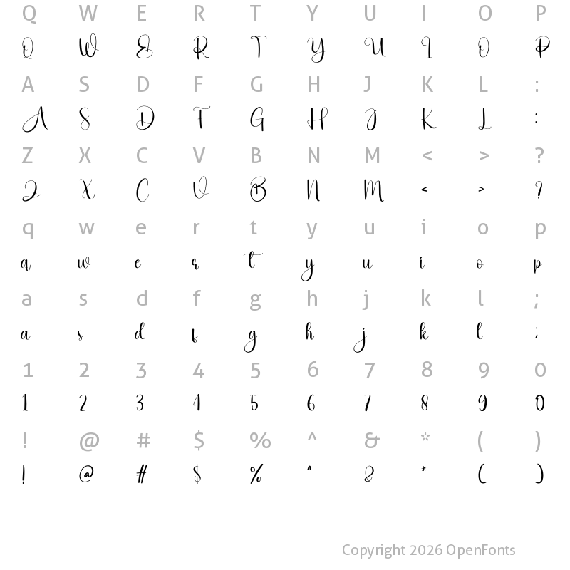 Character Map of Earring Regular