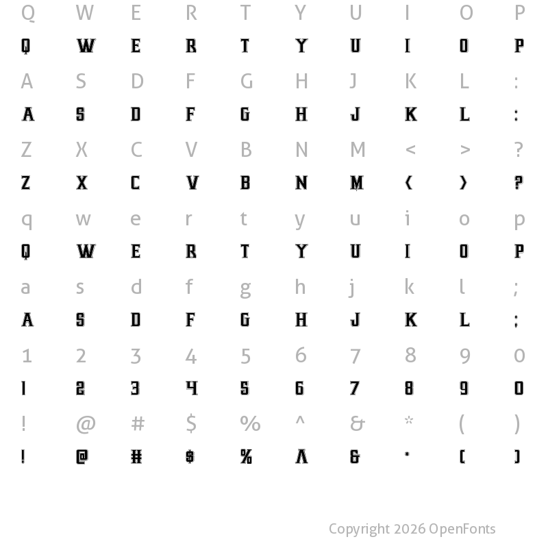 Character Map of Earthrealm Academy Regular