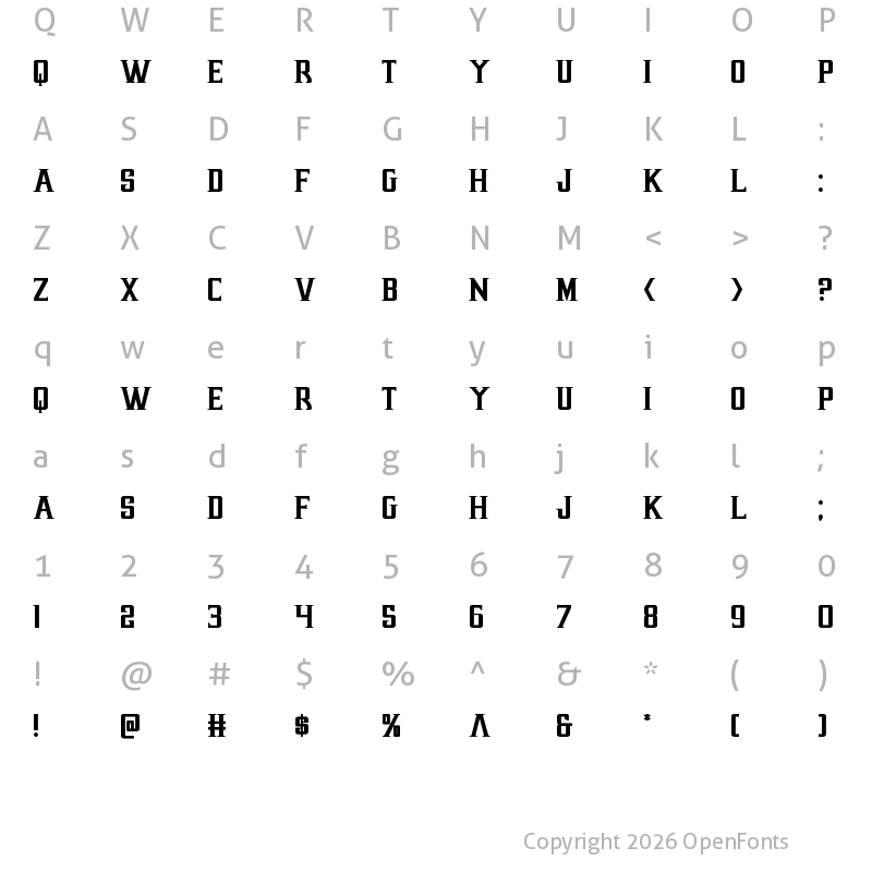 Character Map of Earthrealm Regular