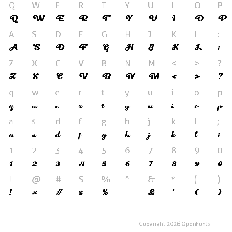 Character Map of Easlon DEMO Regular