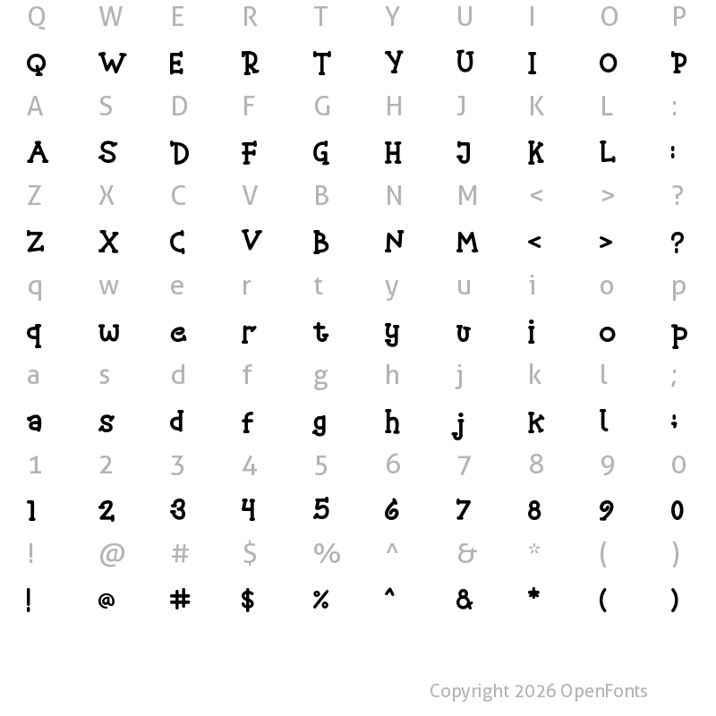 Character Map of East Djakarta Regular