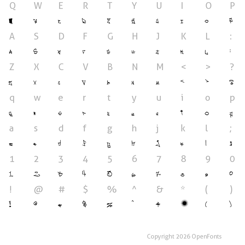 Character Map of Eastside Motel Regular