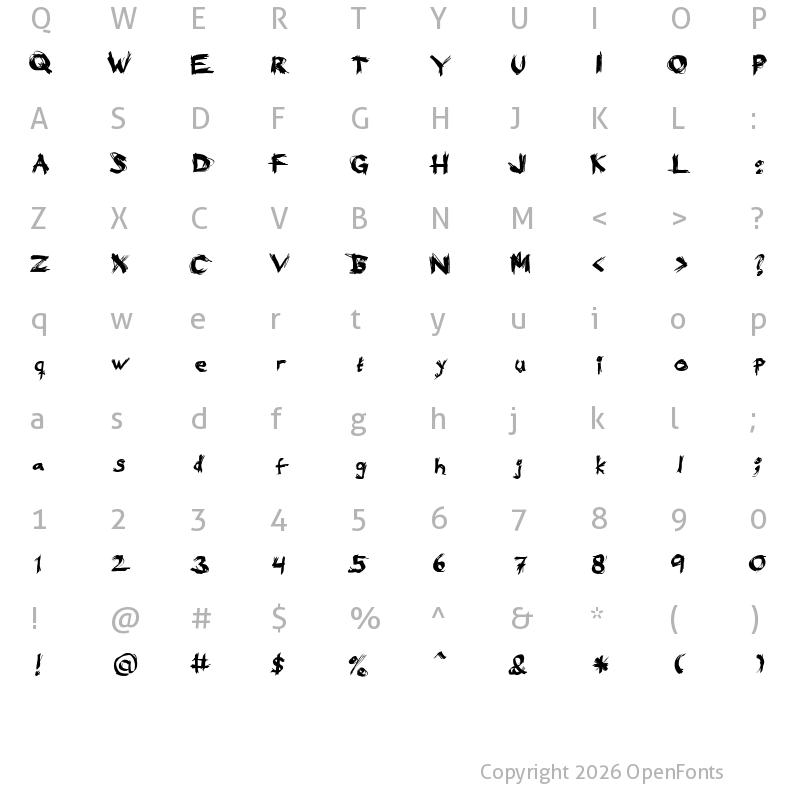 Character Map of Eat your face Regular