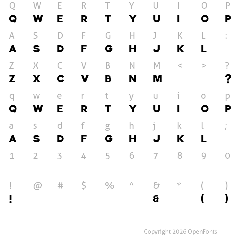Character Map of Echomotors Demo Regular