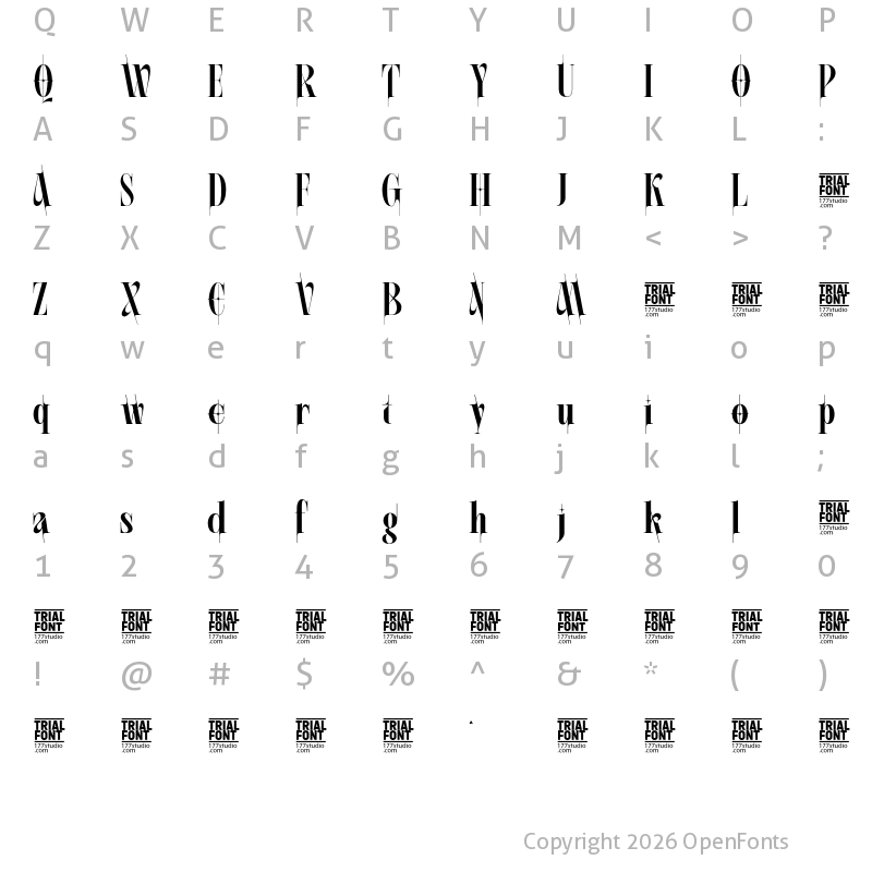 Character Map of ECONOMIES ENHANCING DEMO REGULAR