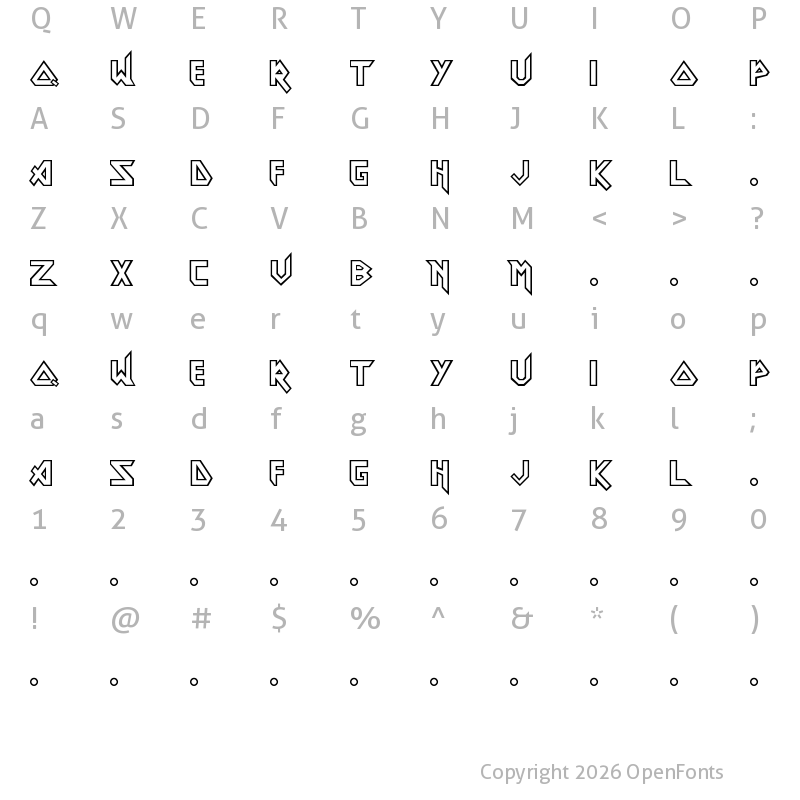Character Map of Eddie Regular