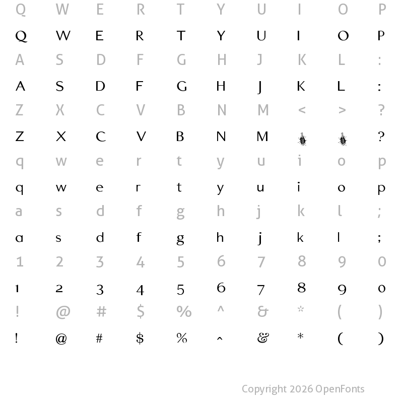Character Map of Edmundsbury Sans Regular Regular