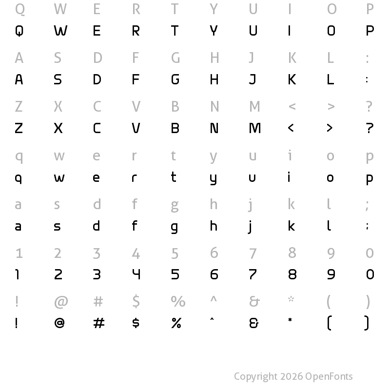 Character Map of EGOSTA Regular