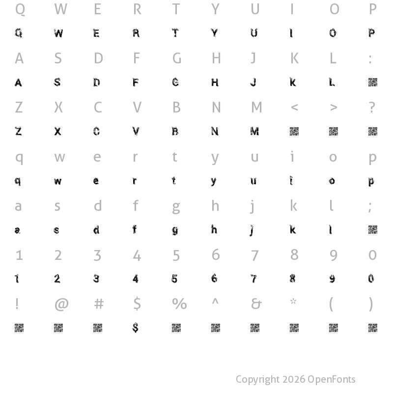 Character Map of EightiesLocker Regular