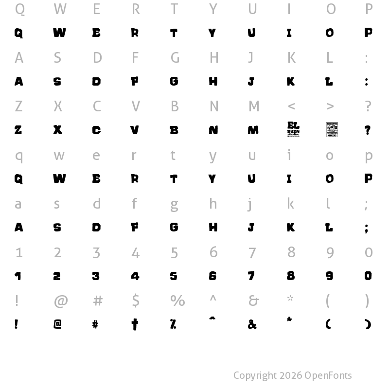 Character Map of El Buen Espa?ol Regular