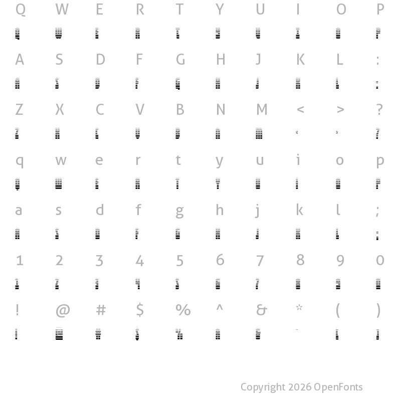 Character Map of Elastic Lad Gradient Regular