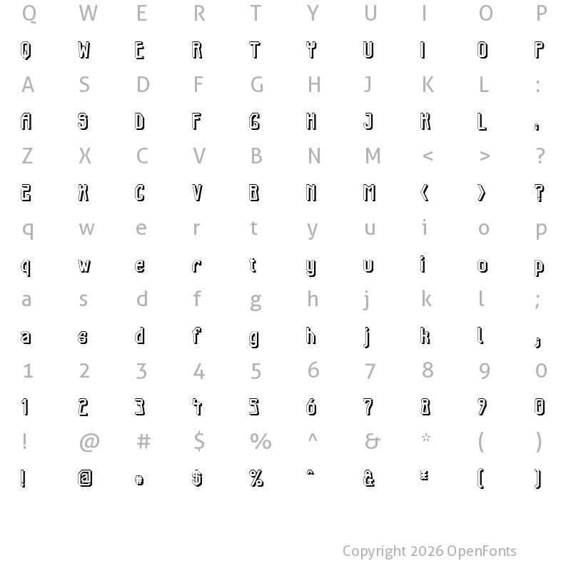 Character Map of Elb-Tunnel Schatten Regular