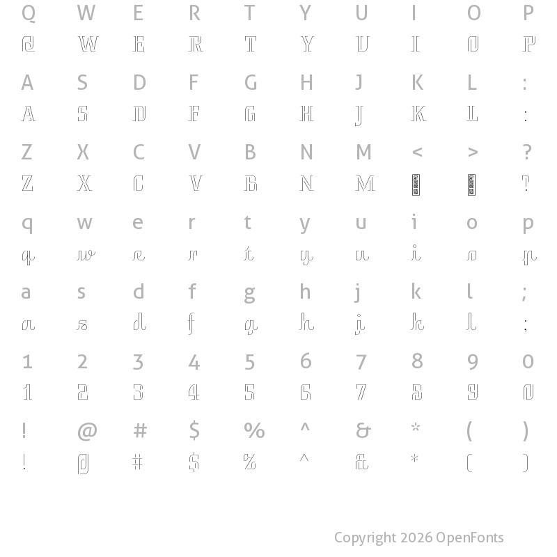 Character Map of Electlilywave Light