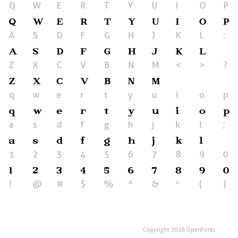Character Map of Elkoga Medium