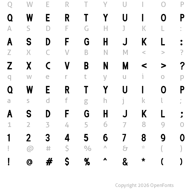 Character Map of Ellando Bold