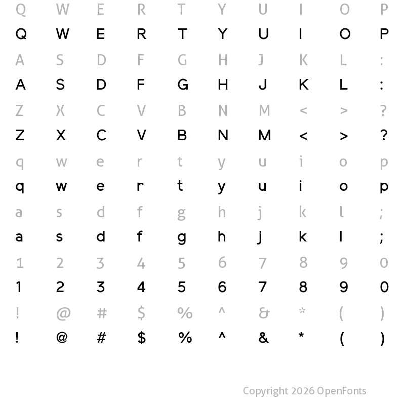 Character Map of Elliot Sans Medium