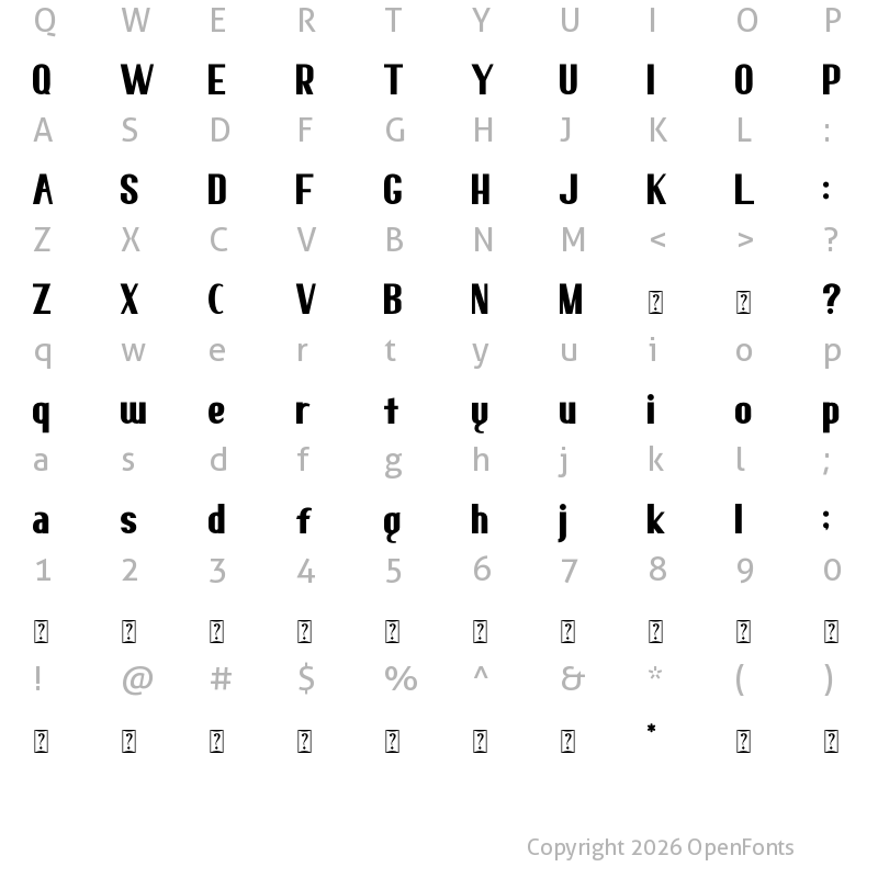Character Map of elma 02 Regular