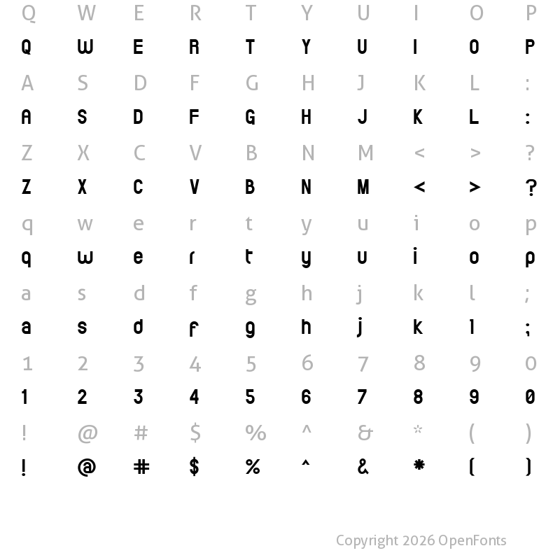 Character Map of ElValle Bold