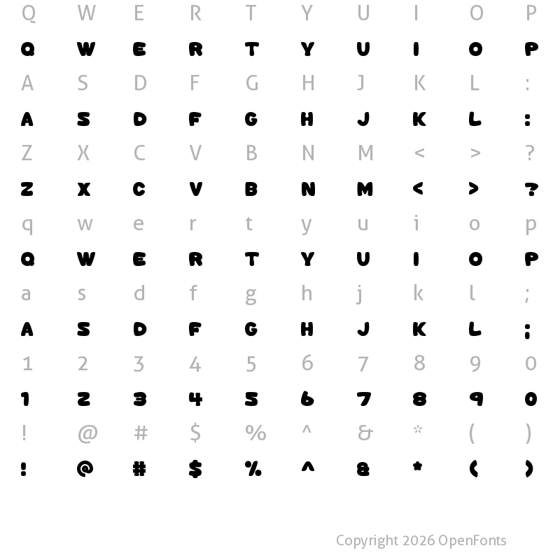 Character Map of Emotional Baggage Regular