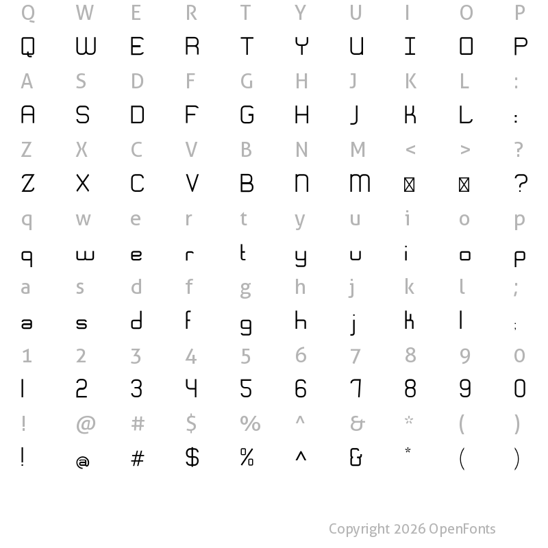 Character Map of Engadi Regular