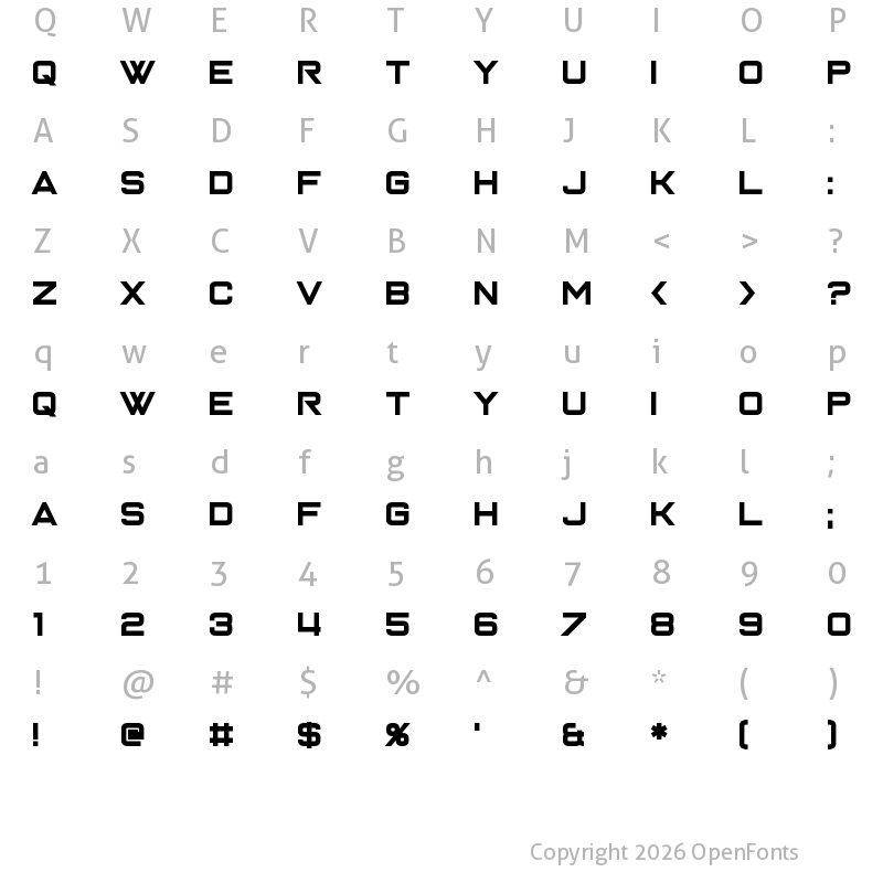 Character Map of Enter the Grid 2 Regular