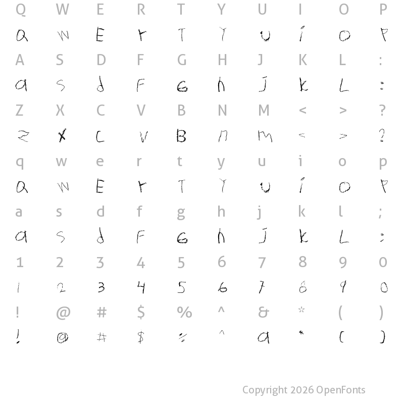 Character Map of Ermanita Regular