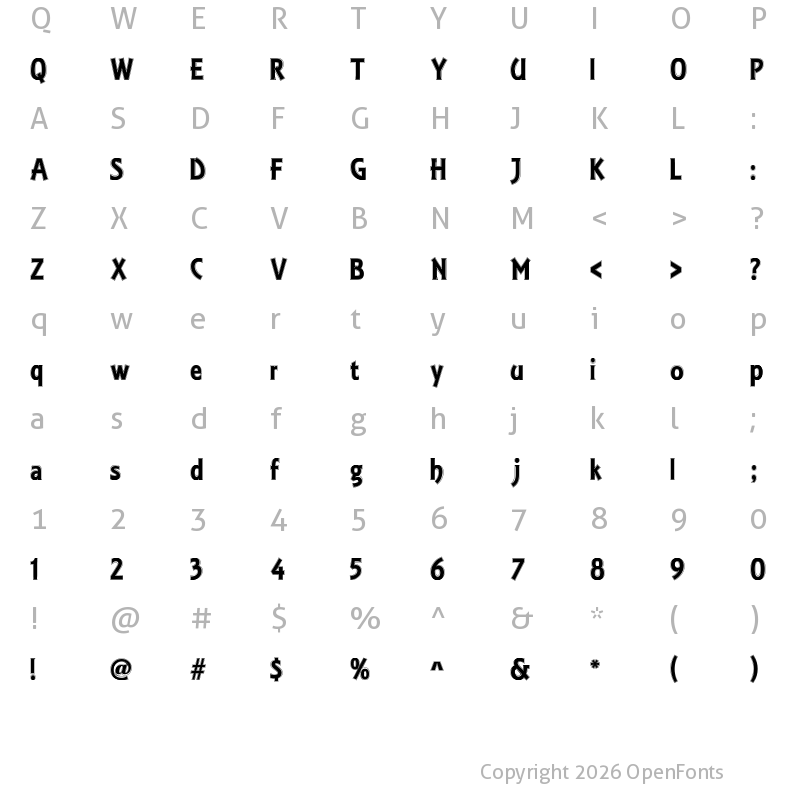 Character Map of Estelle Contour