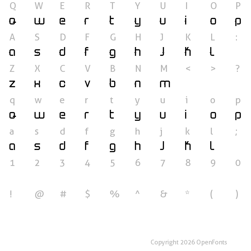 Character Map of estro1 Regular