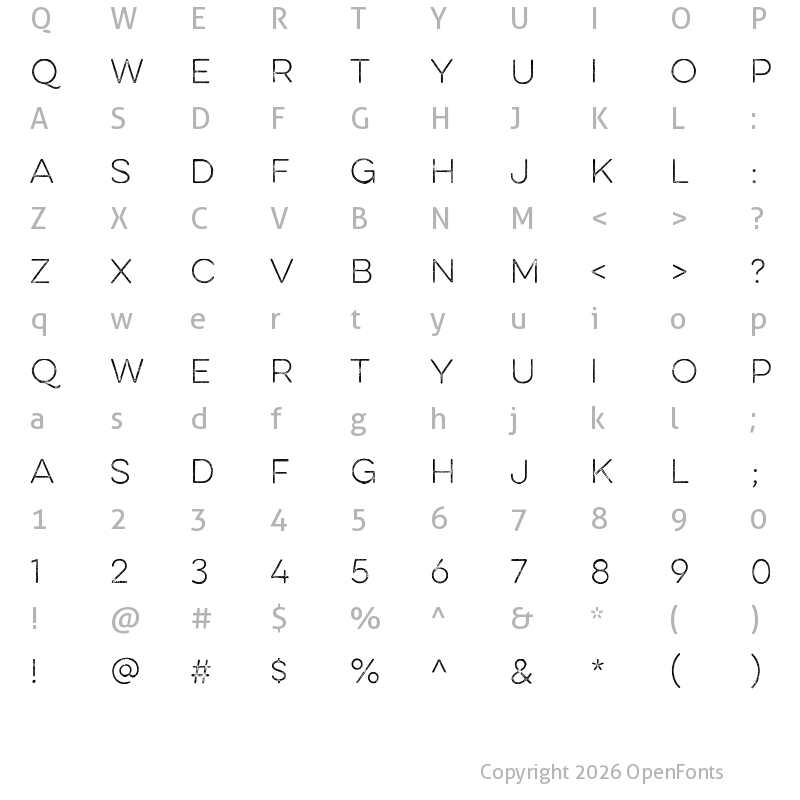 Character Map of Eveleth Thin
