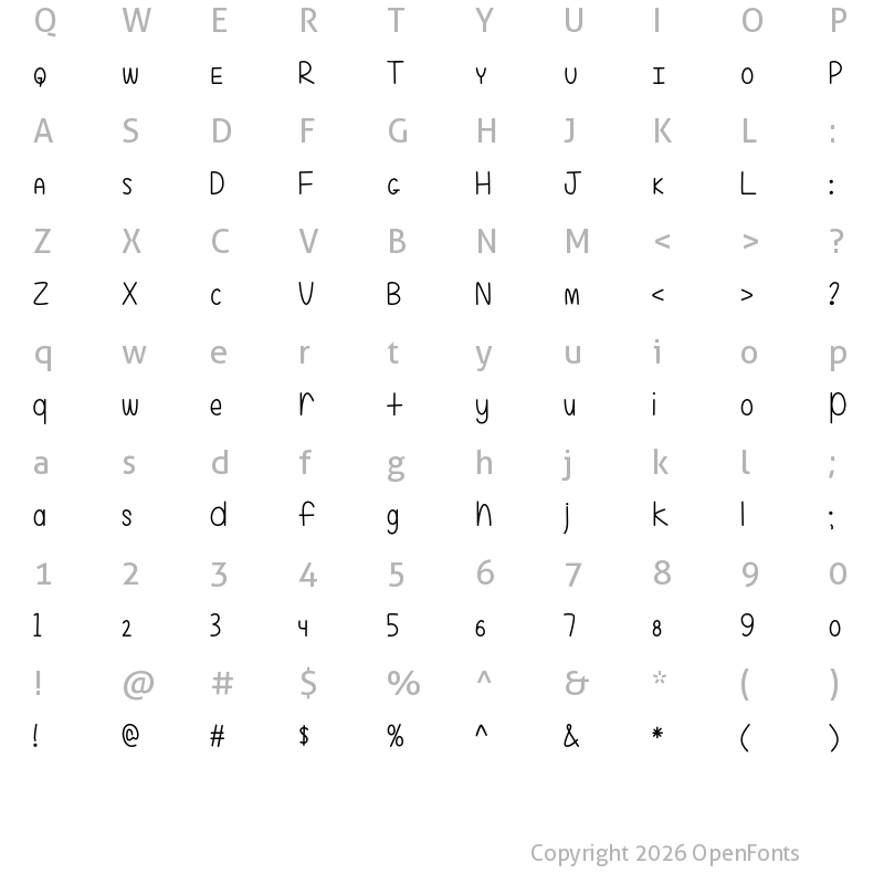 Character Map of Even More Mixed Up 2 Regular