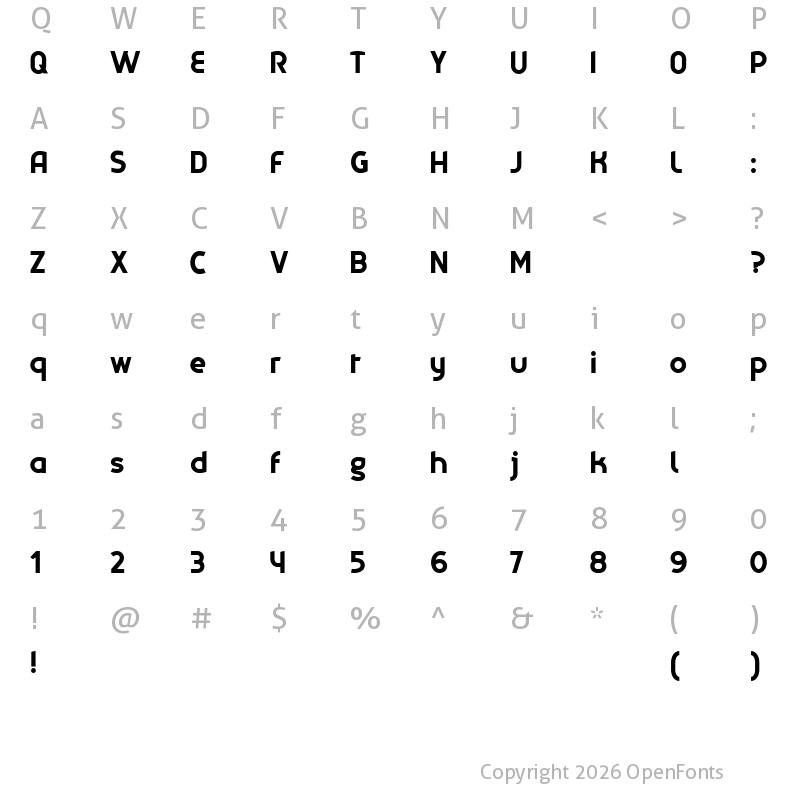 Character Map of Explora Explora