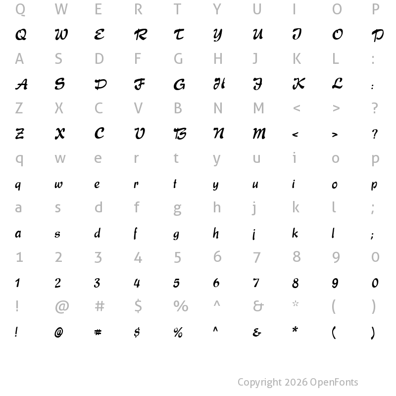 Character Map of Express Regular