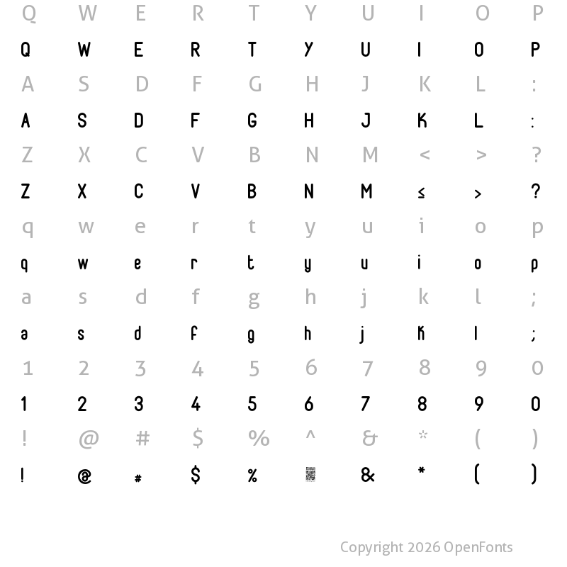 Character Map of Fabiolo Semibold