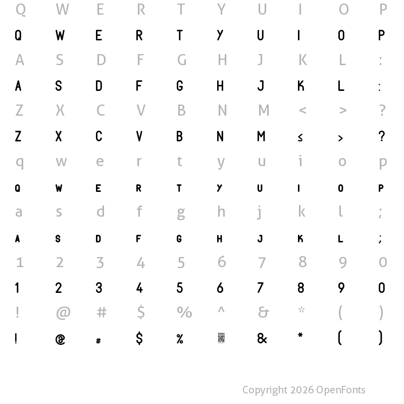 Character Map of Fabiolo-SmallCap Semibold